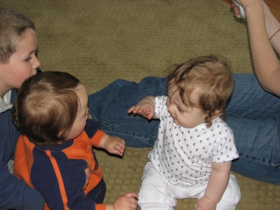 Baby cousin play time!
