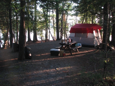 The campsite, all set up.
